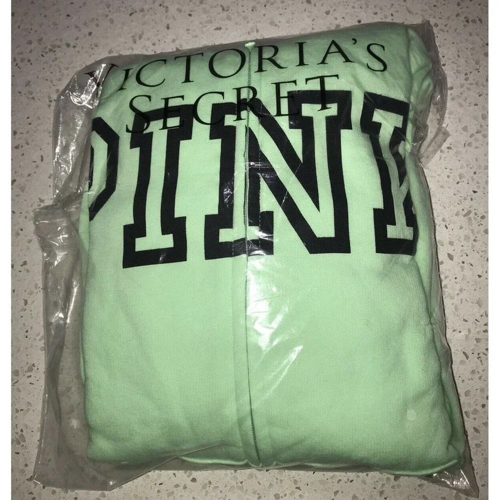 Vs Victorias Secret Pink Perfect Full Zip Hoodie Sweater Jacket Top Got A Mint L
